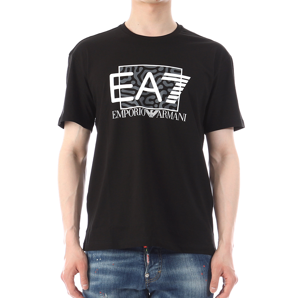 아르마니 EA7 엠포리오 로고 그래픽 프린트 반팔 티셔츠 3RPT01 1200