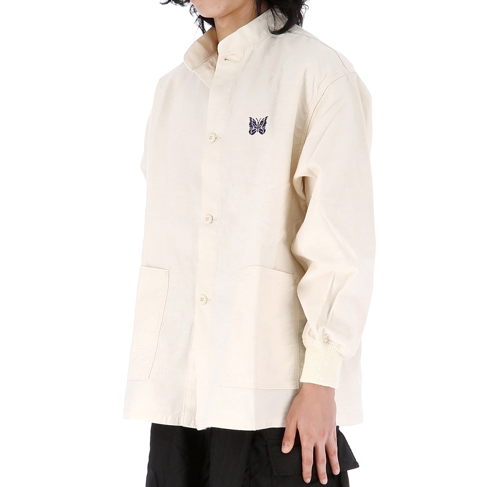 니들스 로고 자수 오버핏 셔츠 MR221 WHITE