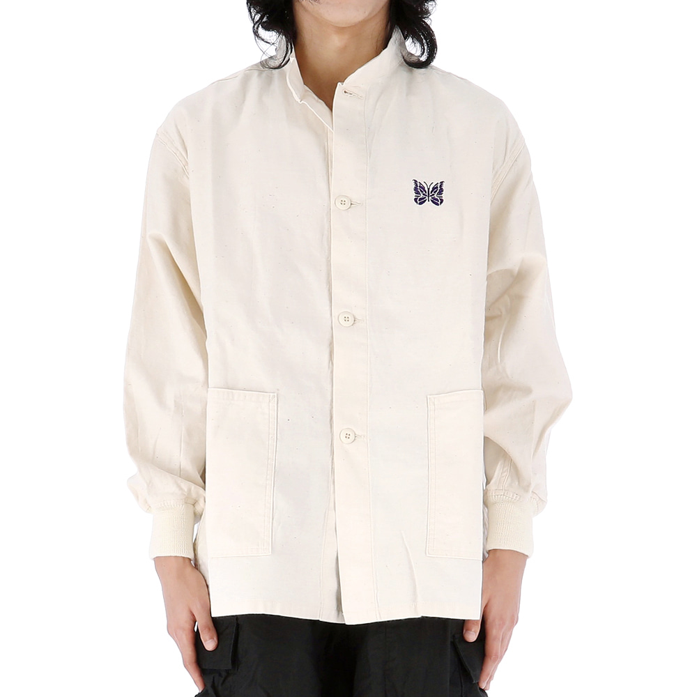 니들스 로고 자수 오버핏 셔츠 MR221 WHITE